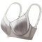 sexy slight stretch stitching mesh gather padded bras(with underwire,asia size)_Black_Gray