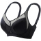 sexy slight stretch stitching mesh gather padded bras(with underwire,asia size)_Black