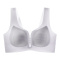 plus size slight stretch 5 colors breathable padded bras(asia size)_Black_Gray