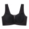 plus size slight stretch 5 colors breathable padded bras(asia size)_Black