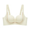 sexy slight stretch 5 colors contrast color gather padded bras(asia size)_Black_Gray_Beige