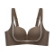 sexy slight stretch 5 colors contrast color gather padded bras(asia size)_Black_Gray_Beige_Brown