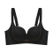 sexy slight stretch 5 colors contrast color gather padded bras(asia size)_Black