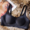 sexy plus size slight stretch soft traceless padded bras(asia size)_Black