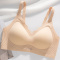 sexy plus size slight stretch 4 colors gather padded bras(asia size)_Black_Green_Beige_Nude