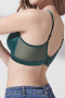 sexy plus size slight stretch 6 colors v-neck padded bras(size run small)_Black_Gray_Rose Red_Dark Green