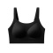 plus size slight stretch 4 colors traceless gather padded bras(size run small)_Black