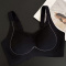 sexy plus size slight stretch 6 colors lifting padded bras(asia size)_Black
