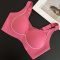 sexy plus size slight stretch 6 colors lifting padded bras(asia size)_Black_Gray_Magenta