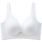 sexy plus size slight stretch 5 colors gather breathable padded bras(asia size)_White