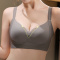 plus size slight stretch 4 colors solid color padded bras(size run small)_Black_Dark Gray