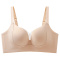 plus size slight stretch 4 colors solid color padded bras(size run small)_Black_Dark Gray_Red_Nude