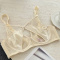 plus size stretch 5 colors stitching mesh with underwire bralettes(asia size)_Black_White_Red_Light Green_Beige