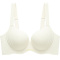 plus size slight stretch glossy gather padded bras(asia size)_Black_Gray_Pink_Rose Red_Beige
