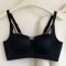 sexy slight stretch 4 colors soft gather padded bras(asia size)_Black