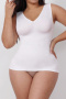 sexy high stretch 3 colors v-neck solid color shapewear_Black_White