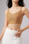 plus size slight stretch 4 colors stitching mesh padded bras(asia size)_Black_Light Green_Beige_Brown