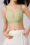 plus size slight stretch 4 colors stitching mesh padded bras(asia size)_Black_Light Green