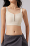 plus size slight stretch 4 colors stitching mesh padded bras(asia size)_Black_Light Green_Beige