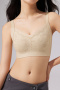 sexy plus size stretch stitching lace traceless padded bras(asia size)_Dark Gray_Rose Red_Beige