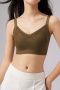 sexy plus size stretch stitching lace traceless padded bras(asia size)_Dark Gray_Rose Red_Beige_Brown