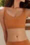 plus size slight stretch 4 colors soft traceless padded bras(asia size)_Black_Yellow_Brown
