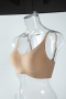 plus size slight stretch traceless padded bras(aisa size)_Black_White_Gray_Red_Dark Green_Beige_Khaki