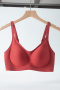 plus size slight stretch traceless padded bras(aisa size)_Black_White_Gray_Red