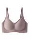 plus size slight stretch traceless padded bras(aisa size)_Black_White_Gray_Red_Dark Green_Beige_Khaki _Brown