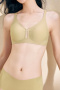 sexy slight stretch stitching mesh breathable padded bras(asia size)_Black_White_Light Green