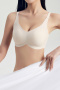 sexy slight stretch 5 colors shirring traceless padded bras(asia size)_Black_Aqua Green_Light Purple_Beige_Nude