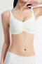 sexy slight stretch 5 colors shirring traceless padded bras(asia size)_Black_Aqua Green_Light Purple_Beige