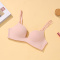sexy slight stretch 6 colors gather traceless padded bras_Black_White_Pink