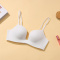 sexy slight stretch 6 colors gather traceless padded bras_Black_White