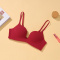 sexy slight stretch 6 colors gather traceless padded bras_Black_White_Pink_Rose Red