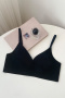 plus size slight stretch 4 colors traceless latex padded bras_Black