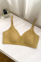 sexy slight stretch 4 colors solid color traceless soft padded bras_Black_Yellow