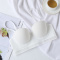 sexy slight stretch 3 colors gather traceless padded bras(with underwire)_Black_White