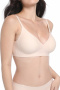 sexy slight stretch 3 colors solid color traceless padded bras_Black_Beige