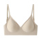sexy slight stretch 3 colors solid color traceless padded bras_Black_Beige_Nude