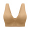 sexy slight stretch solid color no trace comfort breathable thin bra_Khaki