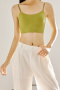 sexy slight stretch solid color gather soft padded bras(asia size)_Black_White_Green