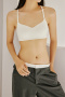 sexy slight stretch 5 colors cross straps padded bras(asia size)_Black_White
