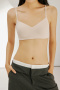sexy slight stretch 5 colors cross straps padded bras(asia size)_Black_White_Green_Brown_Nude