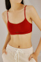 slight stretch 6 colors solid color soft traceless padded bras(size run small)_Black_White_Red