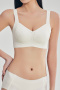 sexy slight stretch 4 colors stitching mesh traceless padded bras(asia size)_Black_White