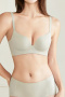 sexy slight stretch 5 colors gather traceless padded bras(asia size)_Black_Yellow_Light Green