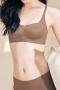 sexy slight stretch 5 colors soft traceless gather padded bras(asia size)_Black_Gray_Red_Brown