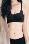 sexy slight stretch 5 colors soft traceless gather padded bras(asia size)_Black