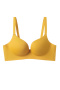 sexy slight stretch 6 colors solid color gather padded bras(asia size)_Black_Red_Yellow